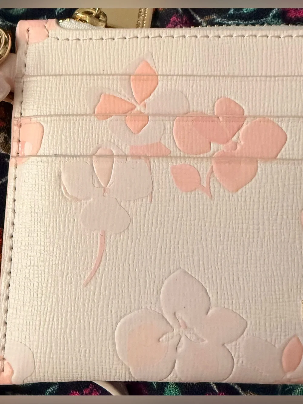 Kate Spade Devin Spring Pansies Card Case Wristlet